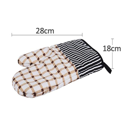 1 Piece Glove Microwave BBQ Oven Cotton Baking Pot Mitts Cooking Heat Resistant Kitchen,100% Quilted Cotton with Thick Terry Cloth Lining