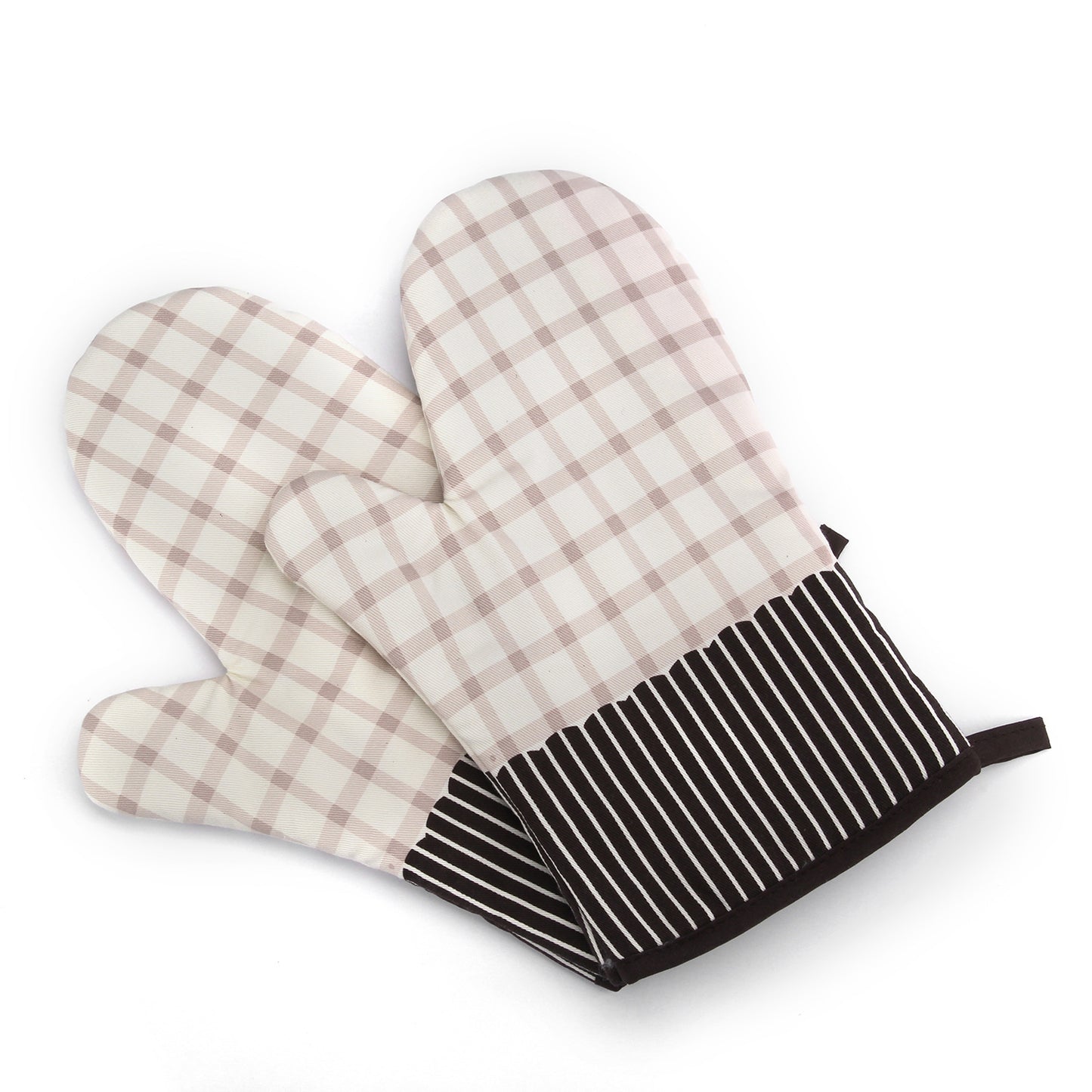 1 Piece Glove Microwave BBQ Oven Cotton Baking Pot Mitts Cooking Heat Resistant Kitchen,100% Quilted Cotton with Thick Terry Cloth Lining