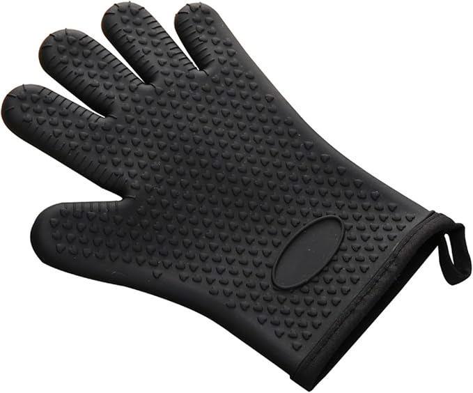 Silicone Heat Resistant Oven Mitts, Kitchen Silicone Glove Microwave Gloves, Non-Slip Cotton-Lined Oven Gloves Kitchen, Suitable for Kitchen, Cooking, Baking, Barbecue (Green)