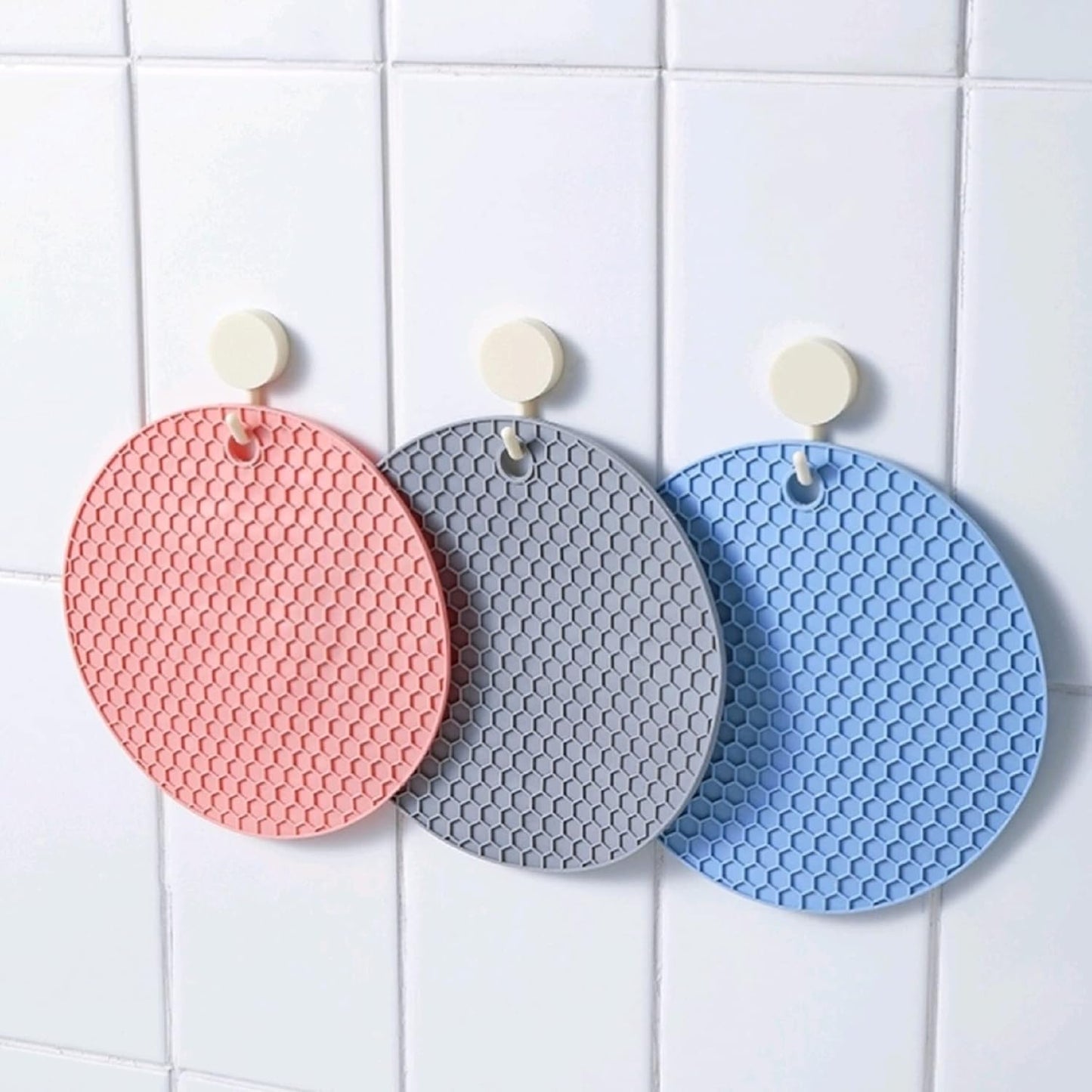 Kitchen Utensil Heat Resistant Honeycomb Silicone Hot Pot Holder Mat Coaster