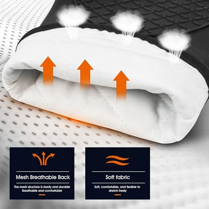 Heat Resistant Silicone Oven Gloves,Heat Resistant Silicone Oven Gloves With Non-slip Textured Grips For Kitchen Baking