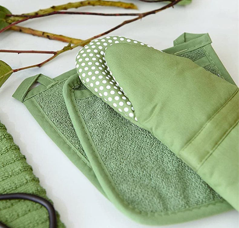 Cotton terry cloth pot holder set, kitchen potholder