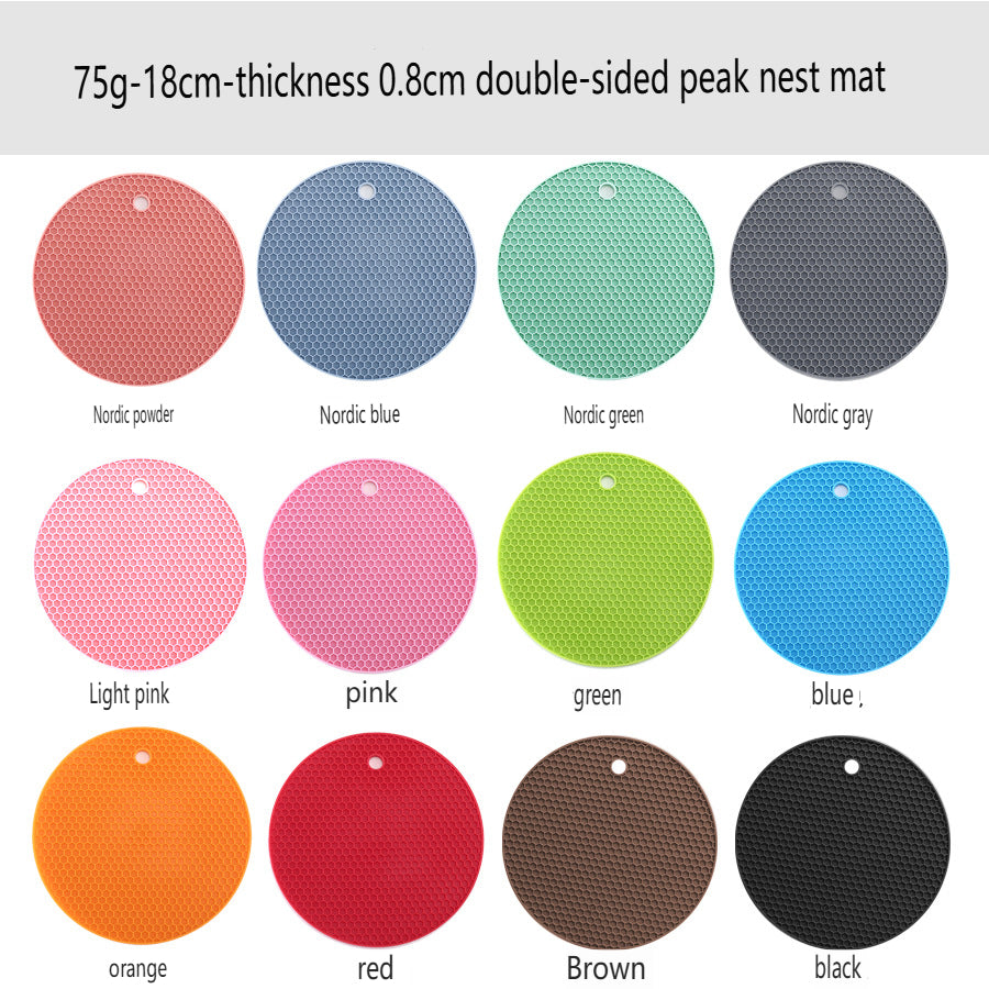 Kitchen Utensil Heat Resistant Honeycomb Silicone Hot Pot Holder Mat Coaster