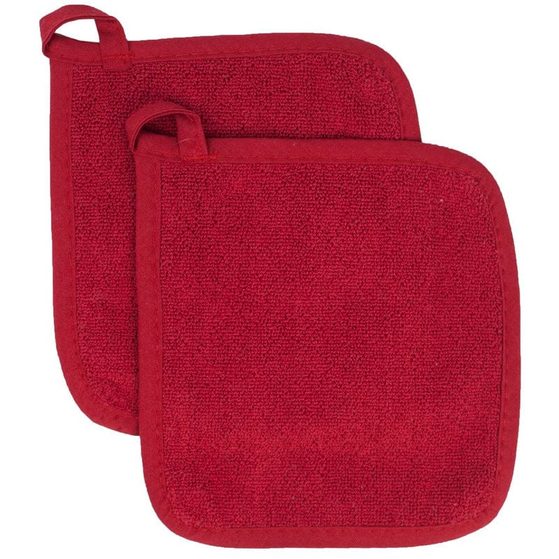 Cotton terry cloth pot holder set, kitchen potholder