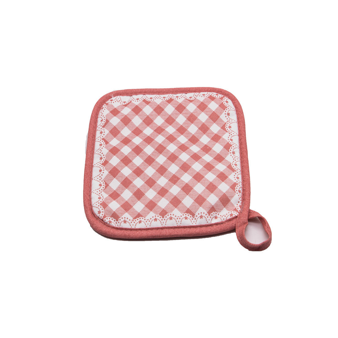 potholder terylene heat resistant pot mat table hot mat plaid potholder hot pad with hanging loop