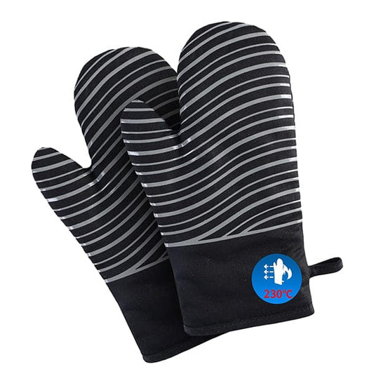Heat Resistant Oven Gloves, Kitchen Gloves with Silicone Non-Slip Strip for Cooking, Baking, BBQ