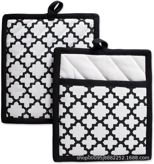 Cotton Pot Holders,Machine Washable and Heat Resistant Hot Pad for Everyday Kitchen Cooking & Baking