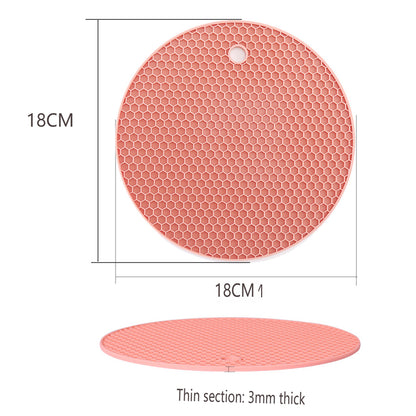 Kitchen Utensil Heat Resistant Honeycomb Silicone Hot Pot Holder Mat Coaster